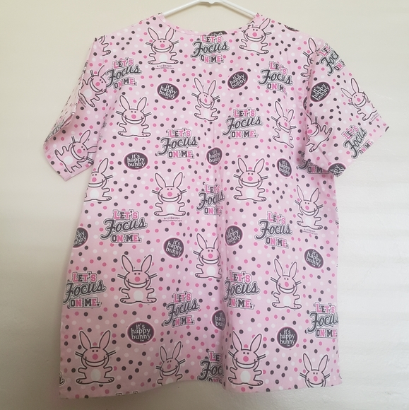 Happy Bunny Scrub Top - Picture 2 of 3